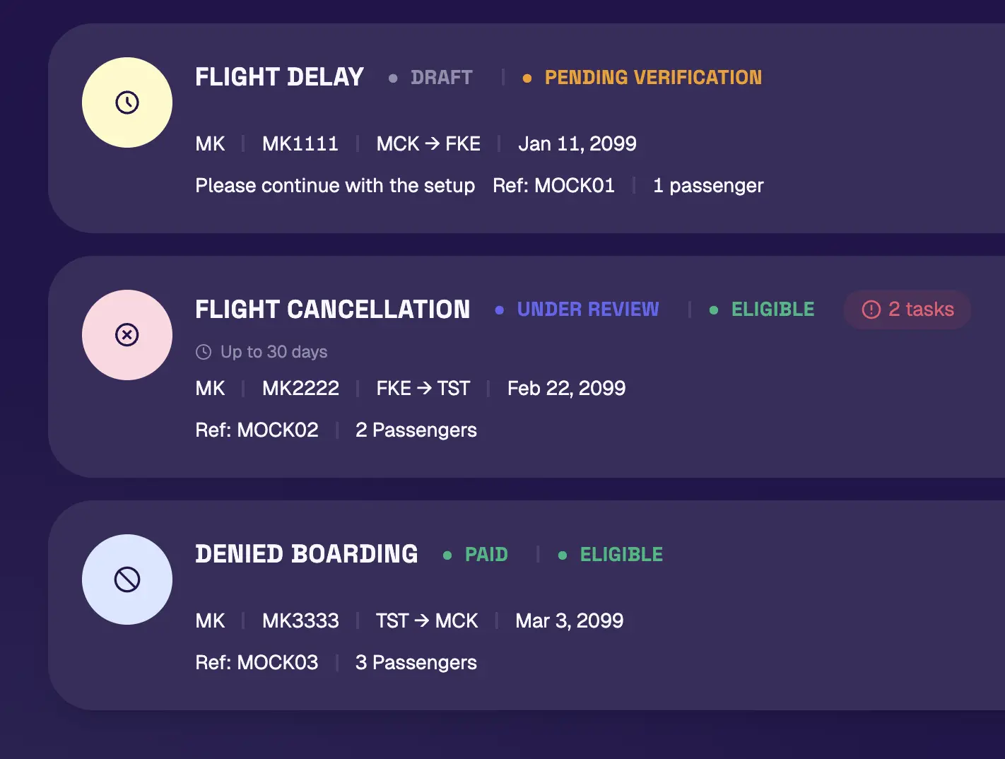 The Gyro Operations claims dashboard